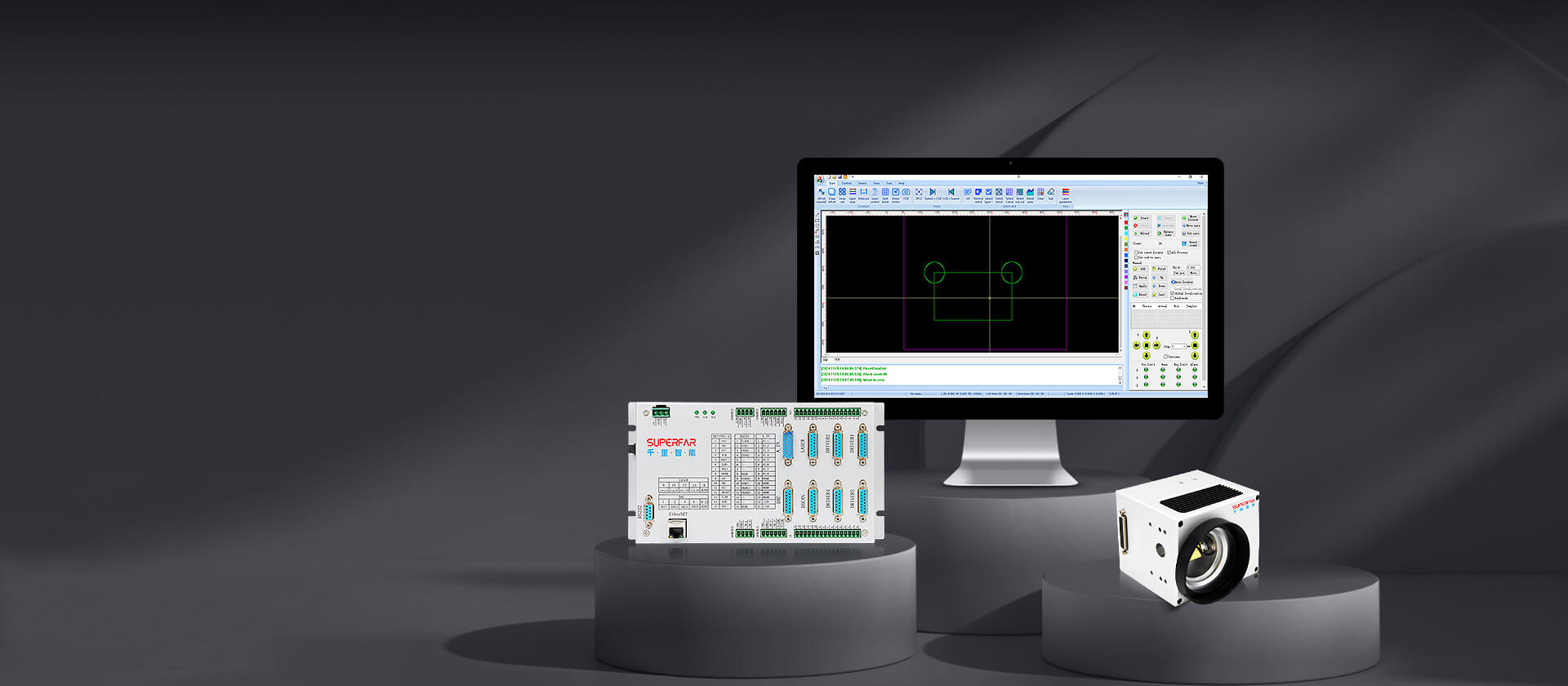 LaserLS precision platform+ galvanometer+vision control system